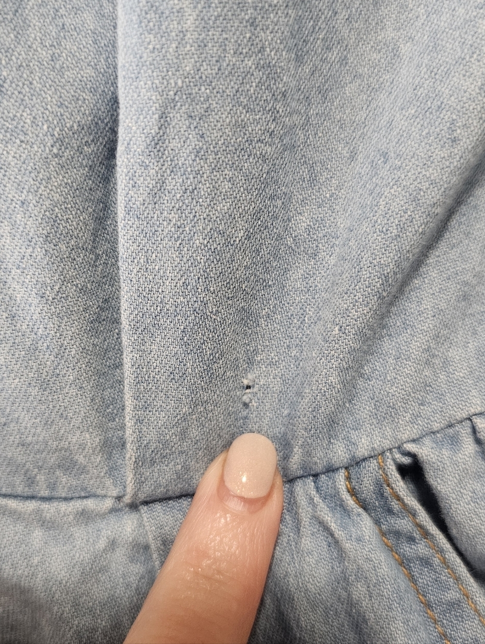Vintage 90s Studio Ease Denim Midi Dress USA Button Front Country Western - Picture 8 of 11